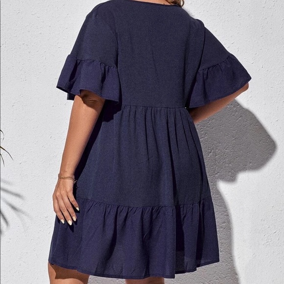 Boho ruffle hem smock dress - Picture 15 of 16